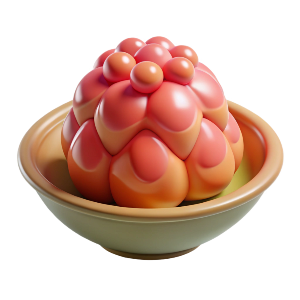 breathtaking playful retro Ambrosia, food of the gods, NO BACKGROUND with Transparent Background. studio quality png