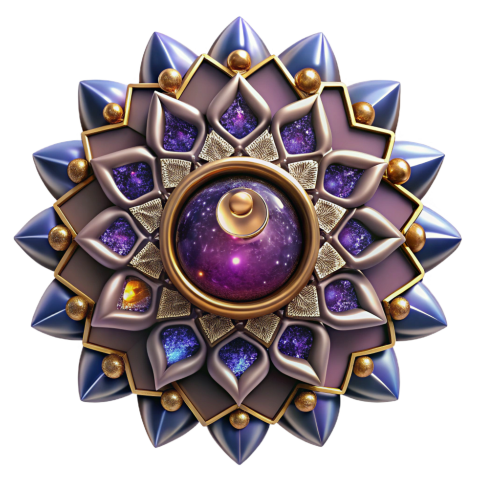 elegant modern Mandala with Complex Structure and Detailed Illustration Cutout high quality png