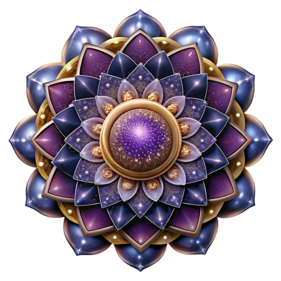 impressive rustic Mandala with Concentric Circles and Radial Symmetry Cutout original png