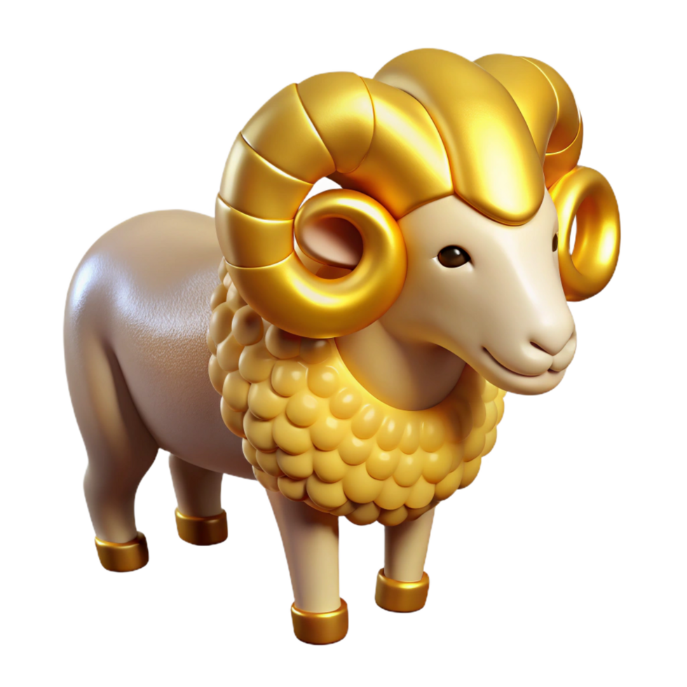 dramatic alluring Golden Fleece, Greek mythology, ram's fleece, NO BACKGROUND with Transparent Background. handcrafted png