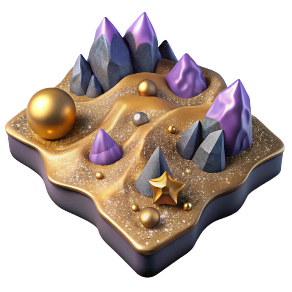 wonderful contemporary Map with 3d Terrain Representation Isolated high quality png