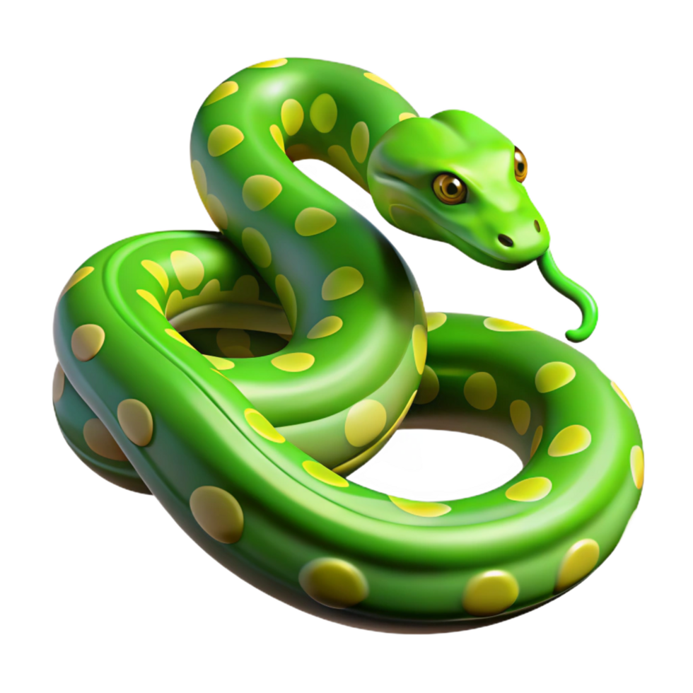 dazzling notable A slithering green tree python. NO BACKGROUND with Transparent Background. png