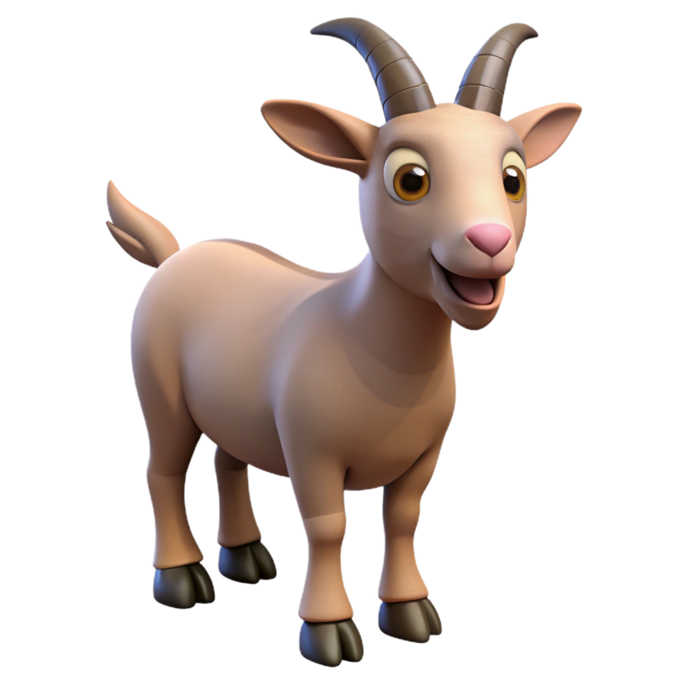 celebrated baroque A goat bleating. NO BACKGROUND with Transparent Background. elite png