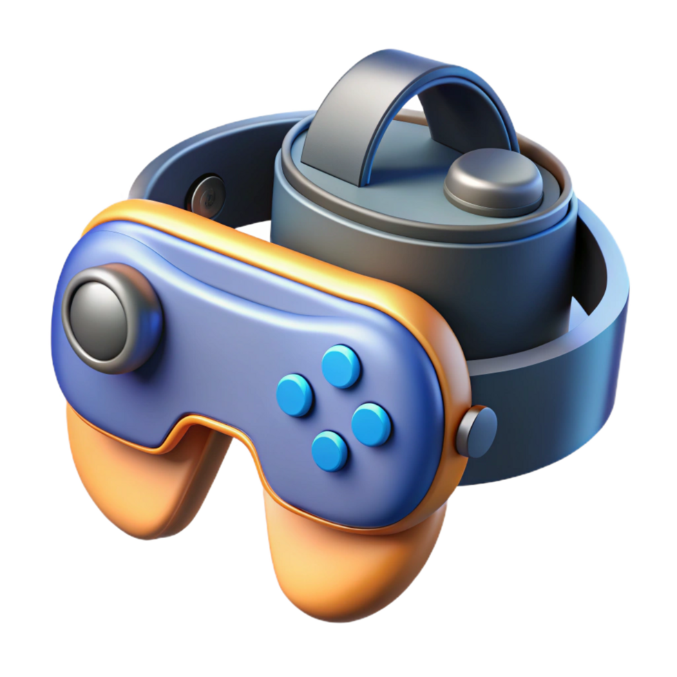 distinguished coastal Virtual reality headset with controllers NO BACKGROUND with Transparent Background. authentic png