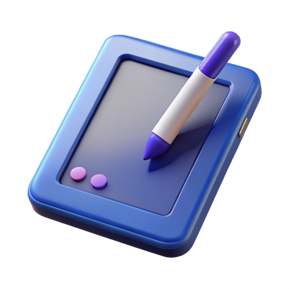 cobiçado tradicional tábua computador com caneta caneta não fundo com transparente fundo. elite png