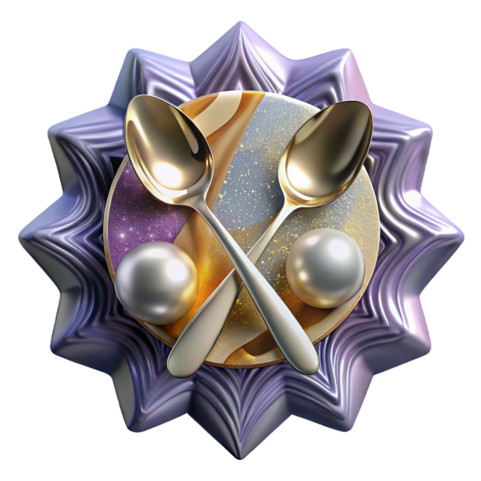 wonderful vintage Matching Spoons Silverware Symmetrical Placement Cutout Element professional png
