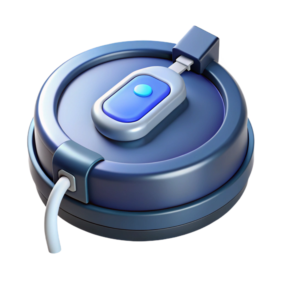 bold serene Robot vacuum cleaner with charging dock NO BACKGROUND with Transparent Background. sharp png