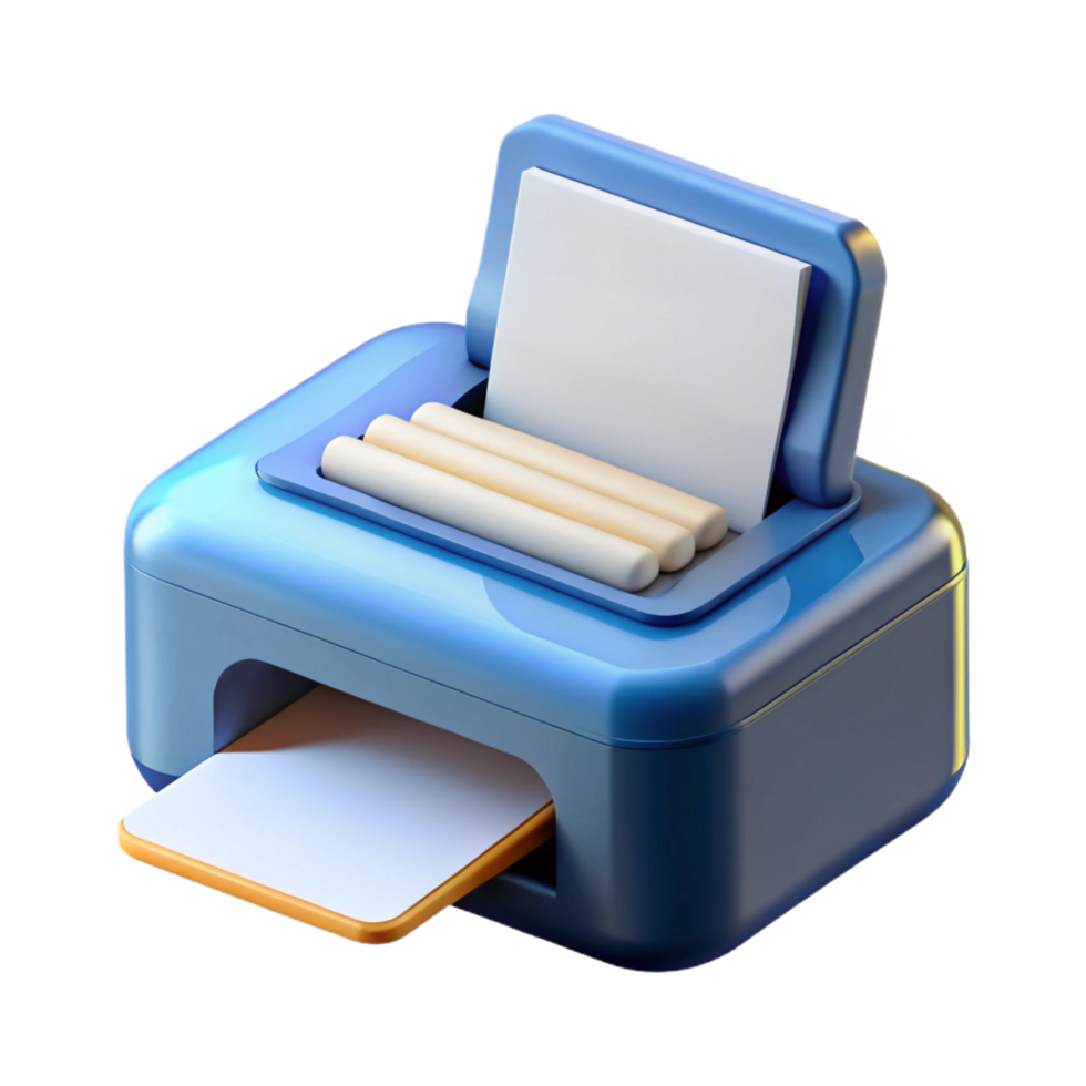 alluring nordic Printer with paper tray open NO BACKGROUND with Transparent Background. masterfully captured png