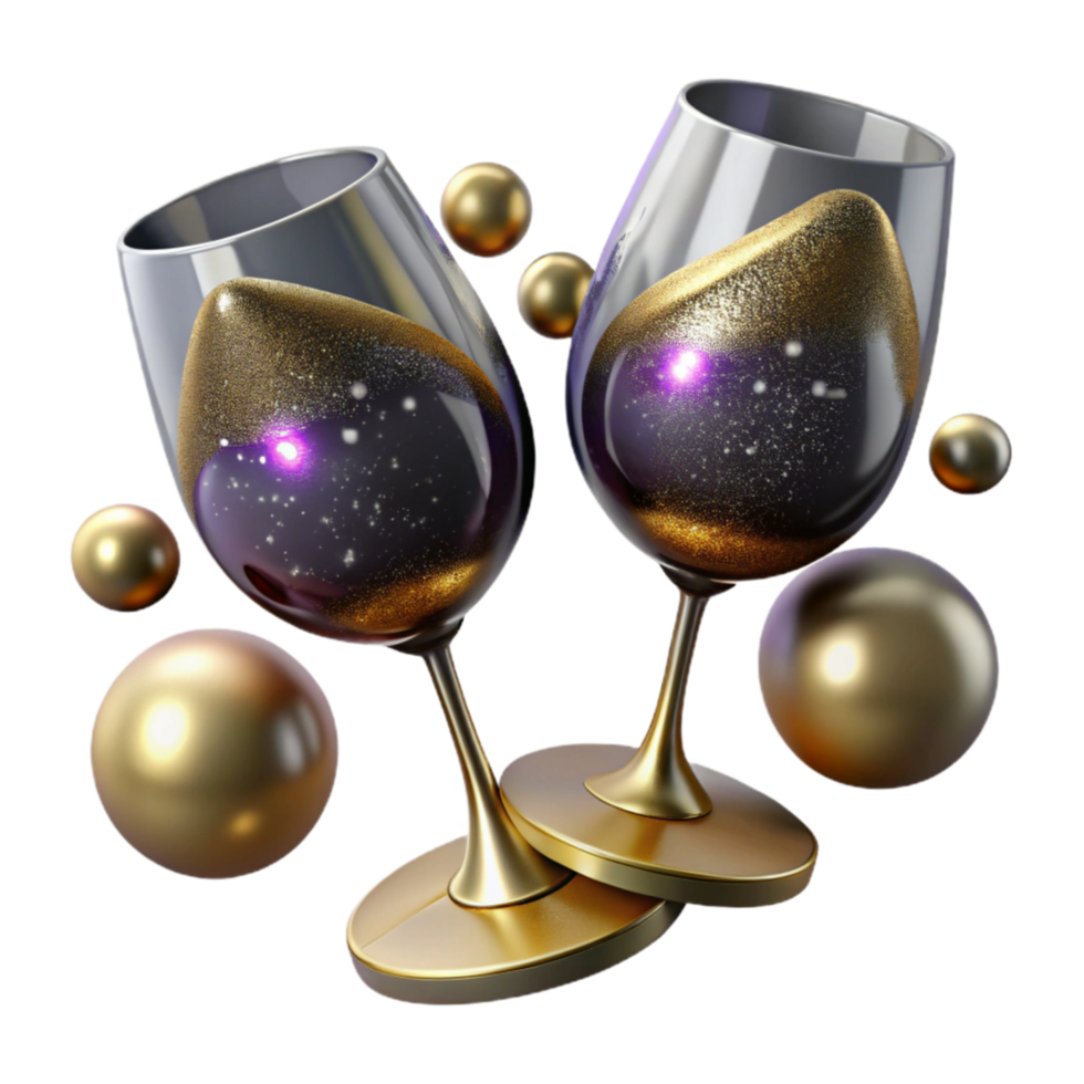 extraordinary vintage Matching Wine Glasses Elegant Style Symmetrical Arrangement Isolated genuine png