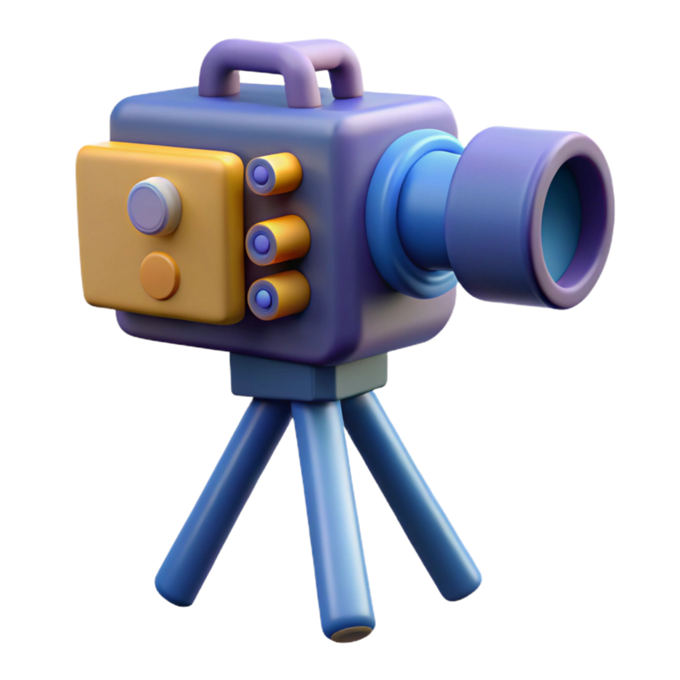 acclaimed classic camera with tripod mount NO BACKGROUND with Transparent Background. handcrafted png