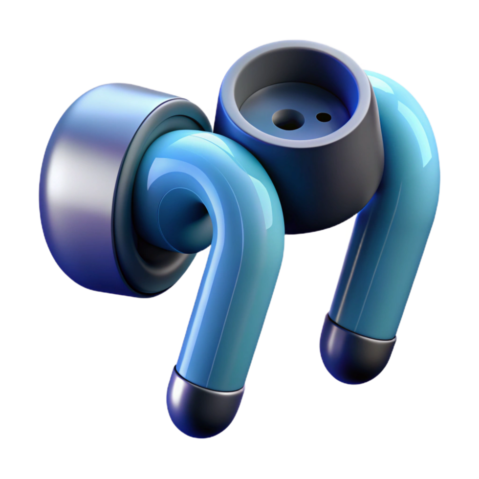 alluring contemporary Wireless earbuds with touch controls NO BACKGROUND with Transparent Background. original png