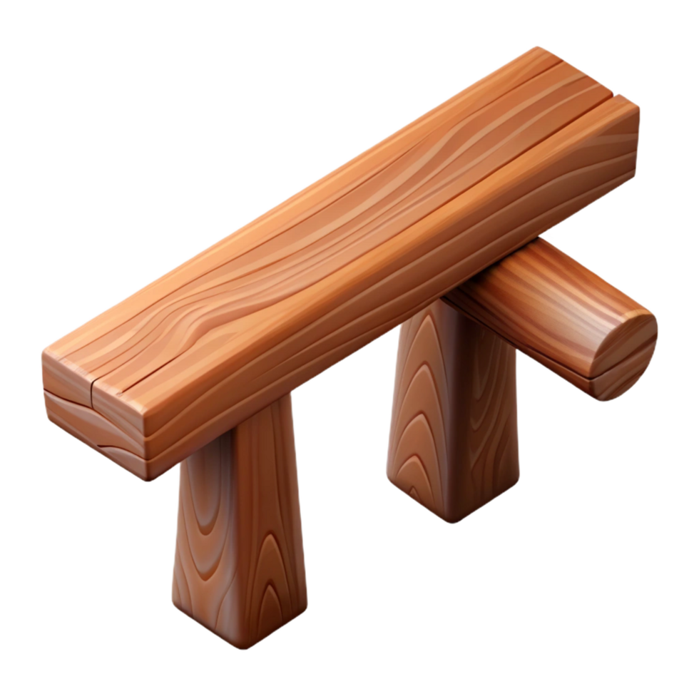 enchanting gothic Wooden beam, rustic, NO BACKGROUND with Transparent Background. authentic png