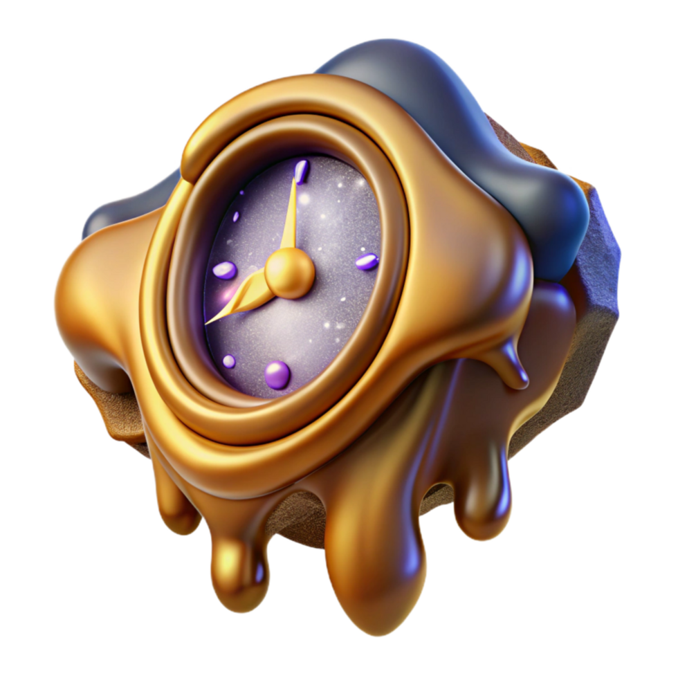 magnificent traditional Melting Clock Dali Style Isolated Element exclusive png