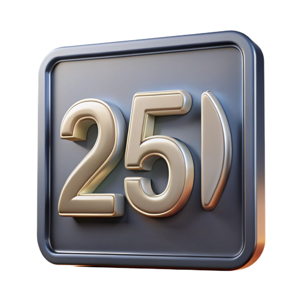 alluring tranquil renaissance House number plaque, modern font, NO BACKGROUND with Transparent Background. high resolution png