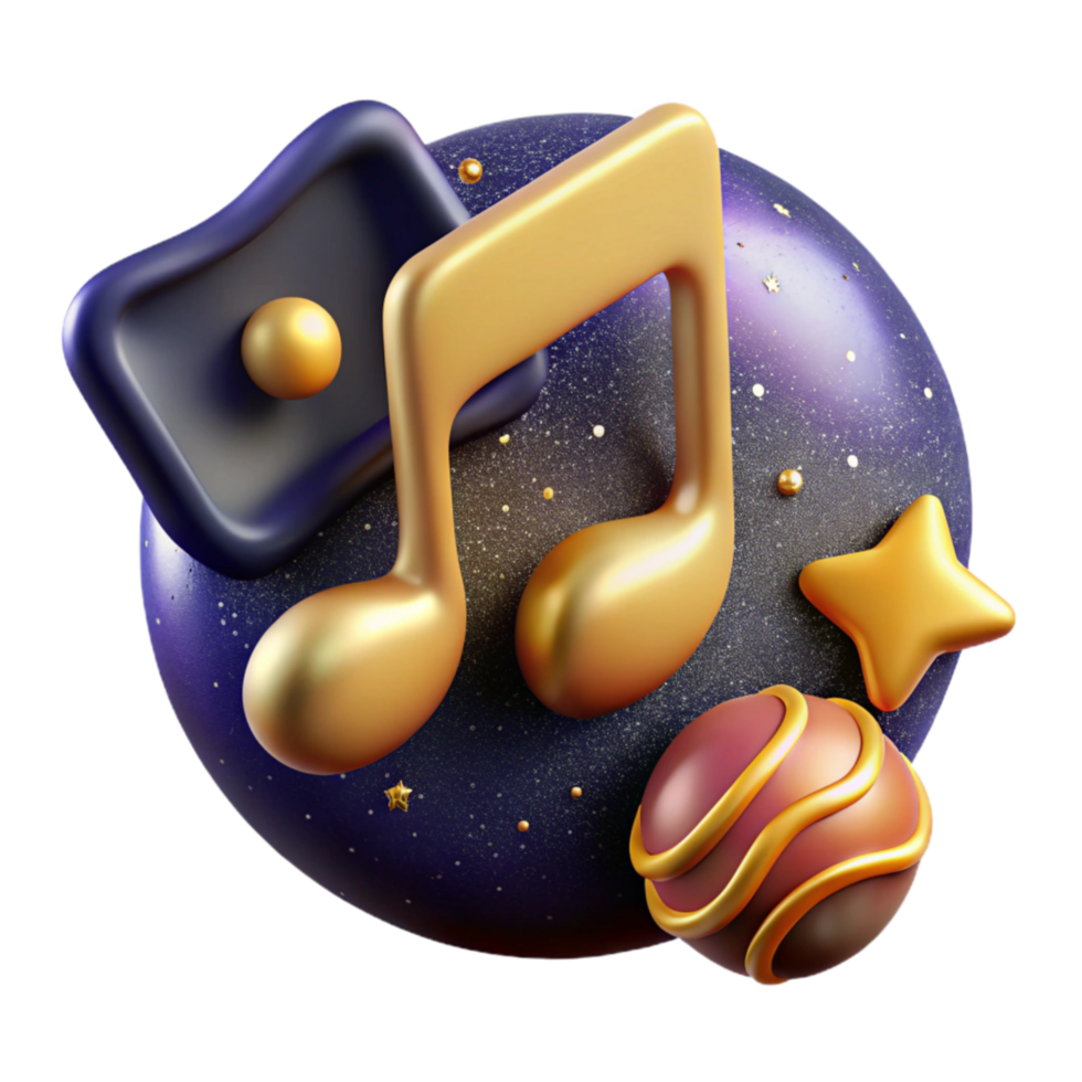 dramatic artistic Music Education Icons Cutout with Simple Graphics Isolated professional png