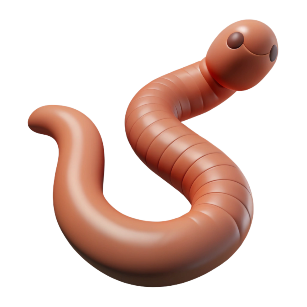 breathtaking creative Earthworm NO BACKGROUND with Transparent Background. refined png