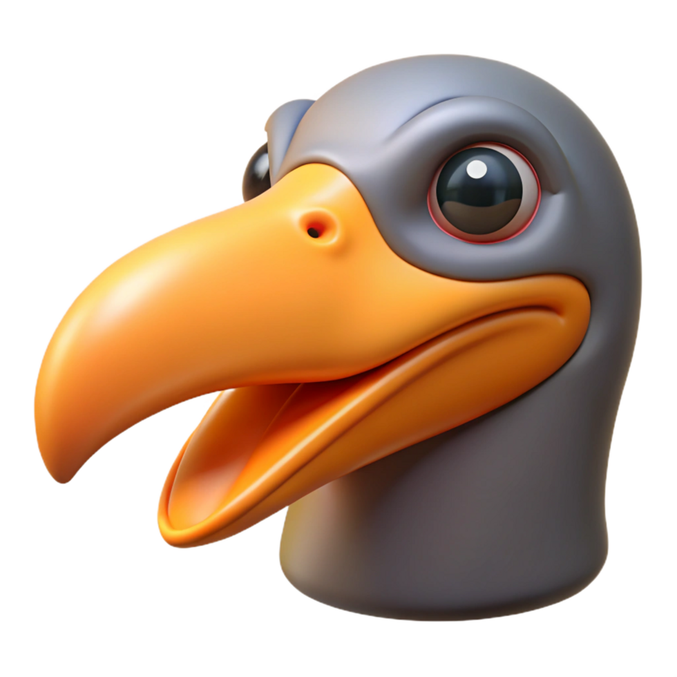 acclaimed surreal Bird beak NO BACKGROUND with Transparent Background. museum quality png