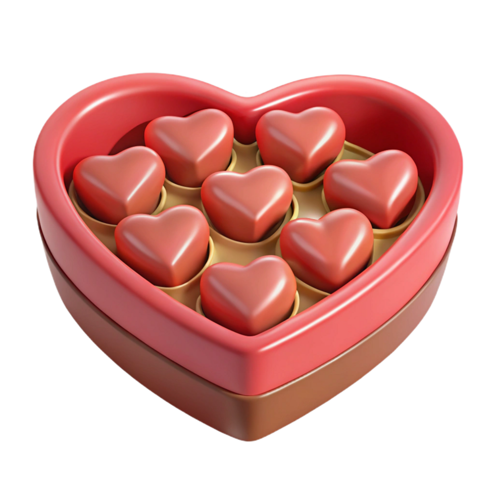 dazzling gothic Heart-shaped box of chocolates, NO BACKGROUND with Transparent Background. high quality png