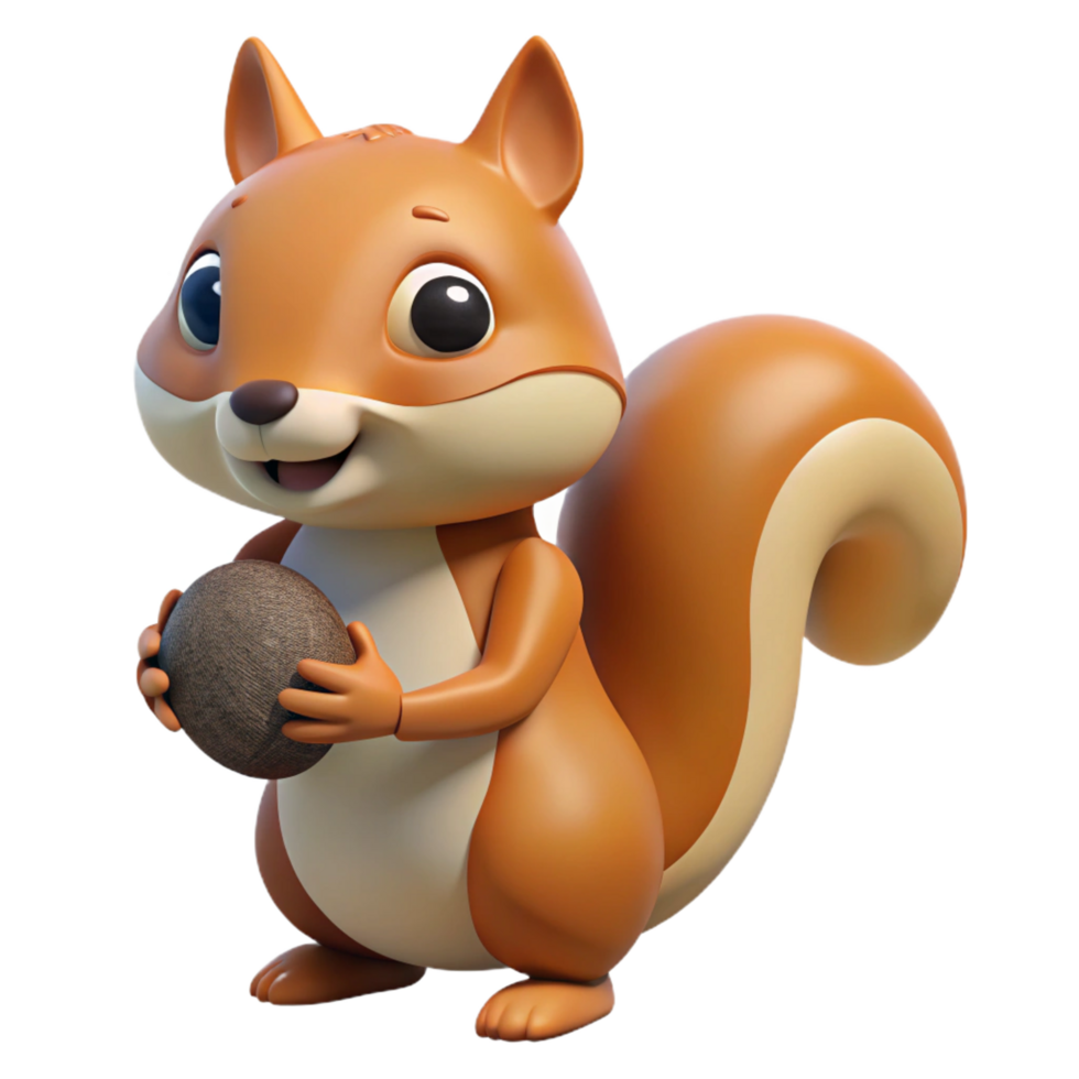 distinguished classic A squirrel, holding a nut nut not visible. NO BACKGROUND with Transparent Background. genuine png