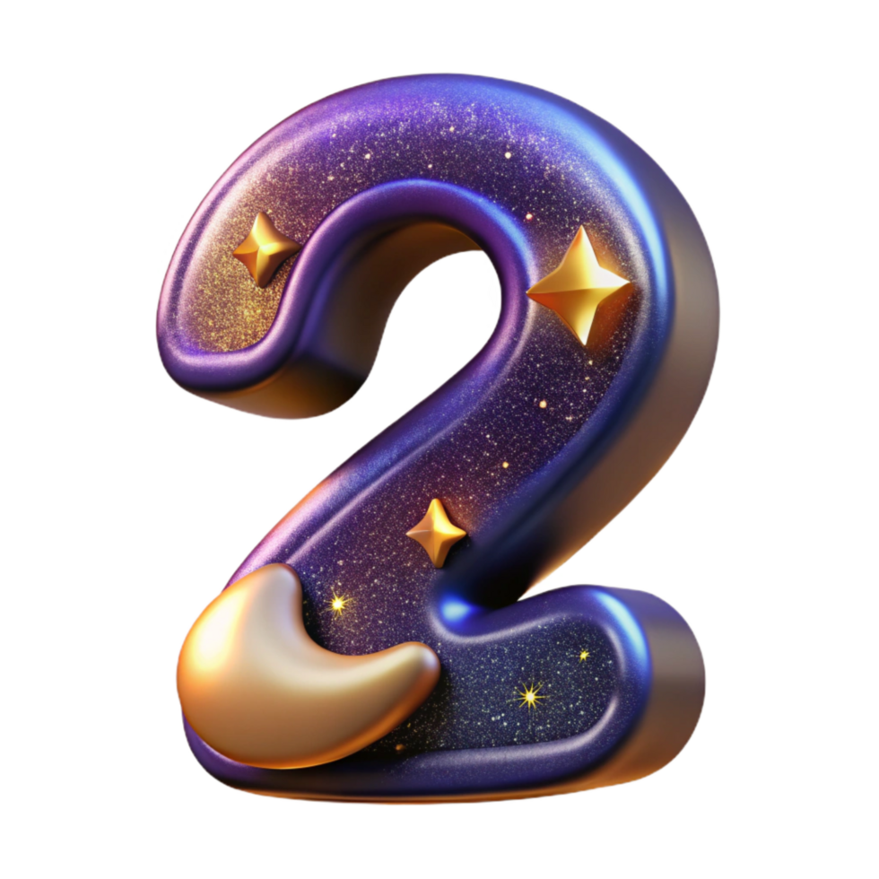 magnificent contemporary Number Two Isolated Rounded Corners authentic png