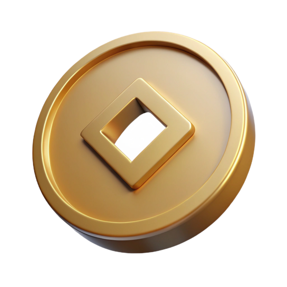 dramatic mid-century A single, ancient coin, NO BACKGROUND with Transparent Background. refined png