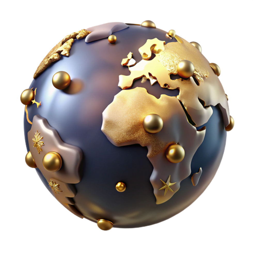 elegant vintage Old Style World Map with Soft Lighting Cutout Element authentic png