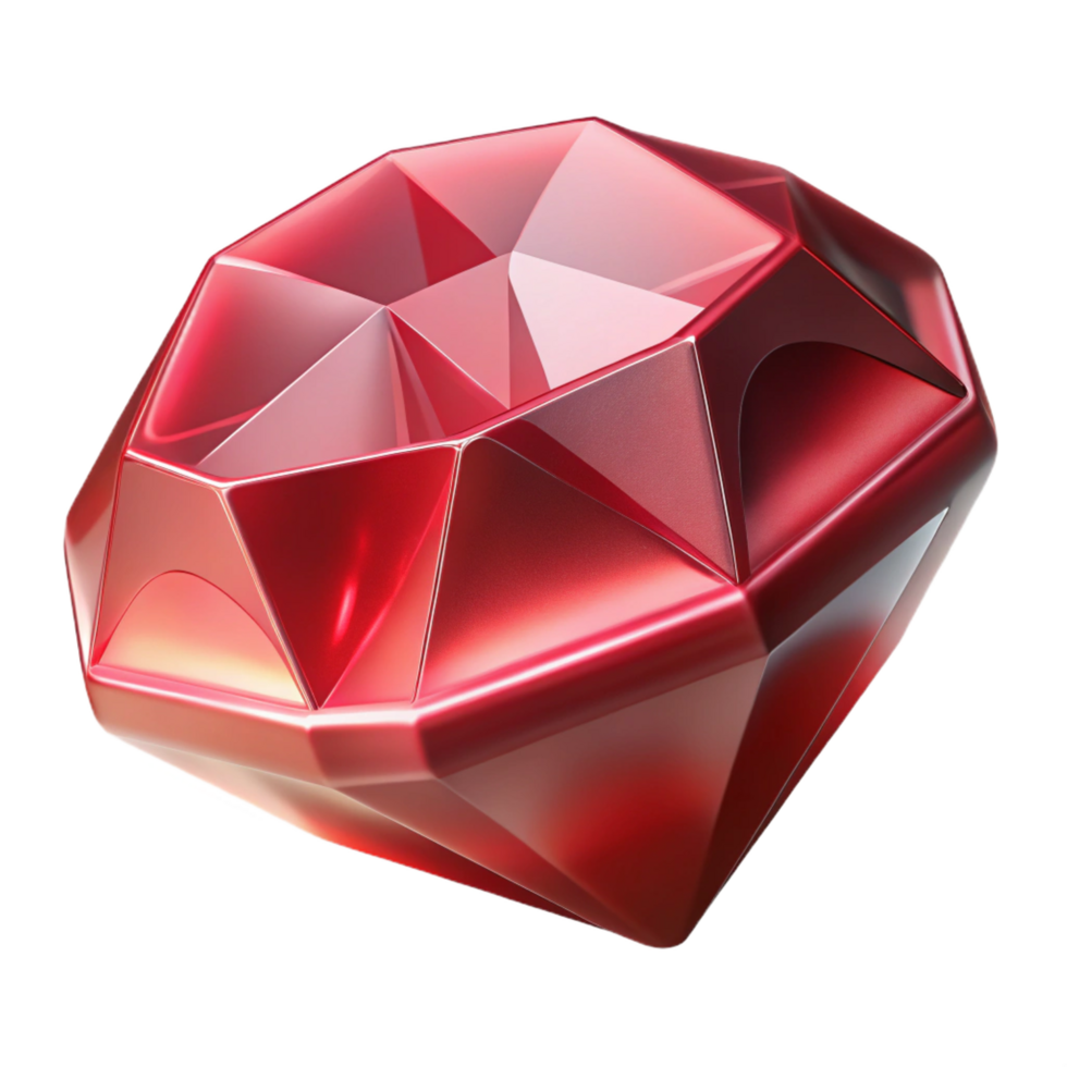 beautiful renaissance A single, polished ruby, radiating inner light. NO BACKGROUND with Transparent Background. crisp png