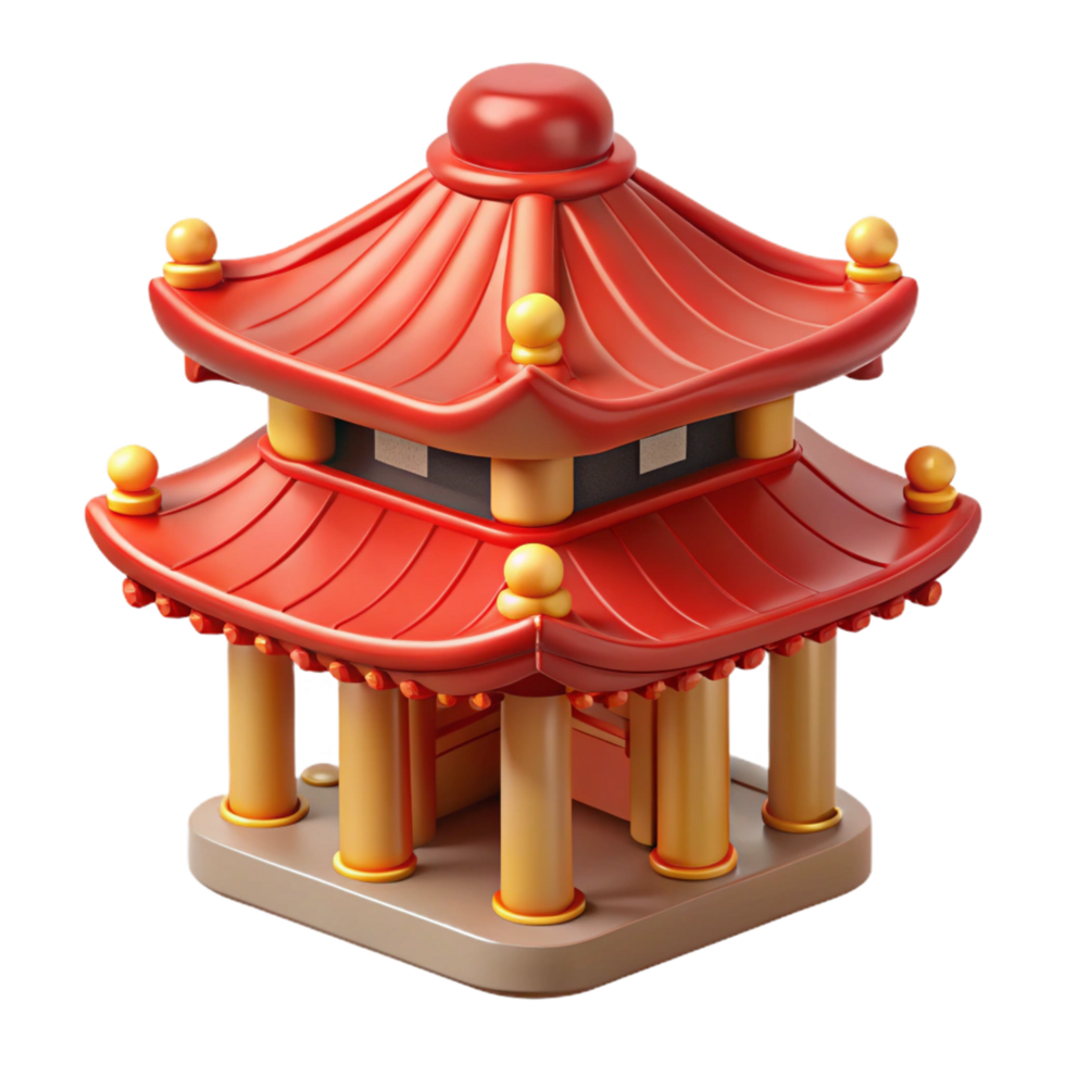 alluring industrial Traditional Chinese pagoda roof ornament, NO BACKGROUND with Transparent Background. ultra HD png