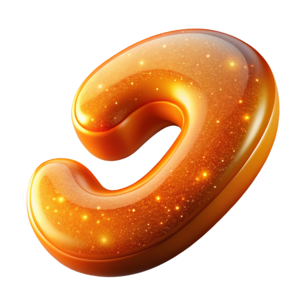 wonderful contemporary Orange Gradient Font Isolated premium png
