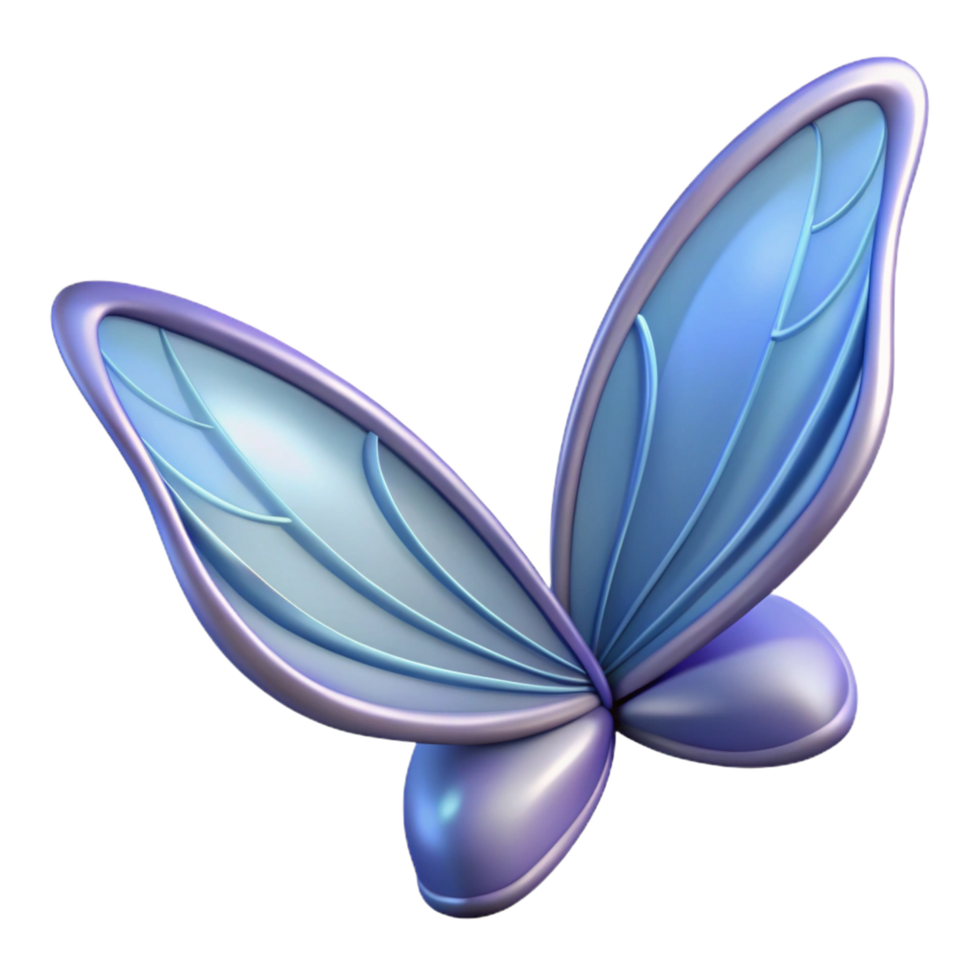 enchanting harmonious gothic A single, detailed illustration of a fairy wing. NO BACKGROUND with Transparent Background. original png