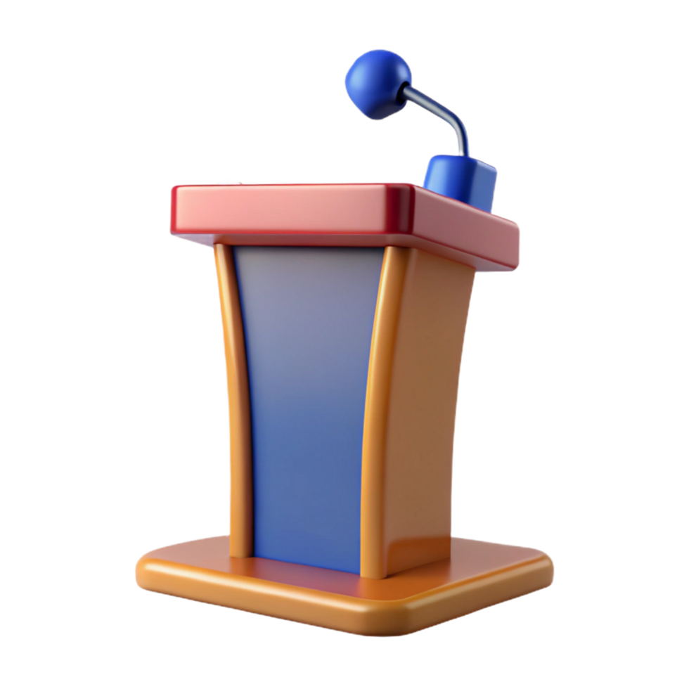 breathtaking victorian Speaker at a podium NO BACKGROUND with Transparent Background. perfect clarity png