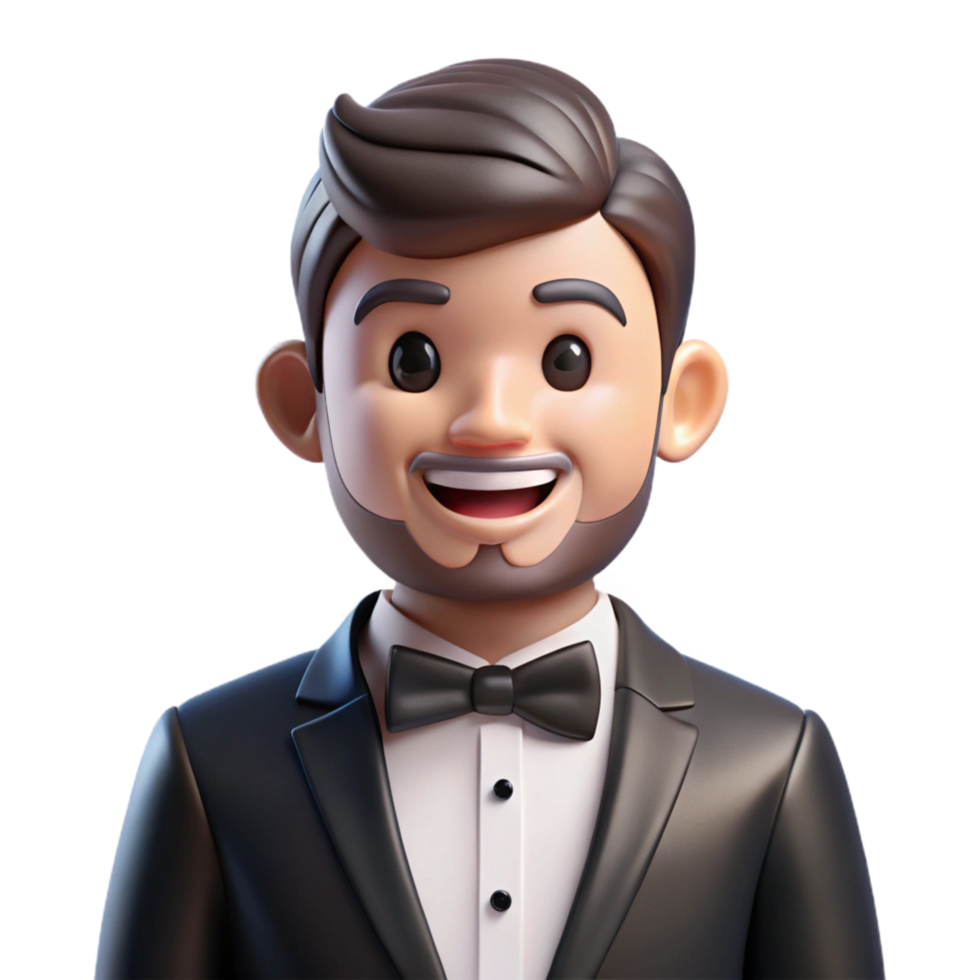 dramatic gorgeous Groom in a tuxedo NO BACKGROUND with Transparent Background. gallery standard png