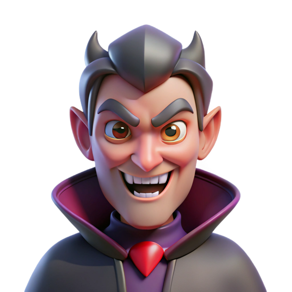 elegant timeless Villain with an evil grin NO BACKGROUND with Transparent Background. png