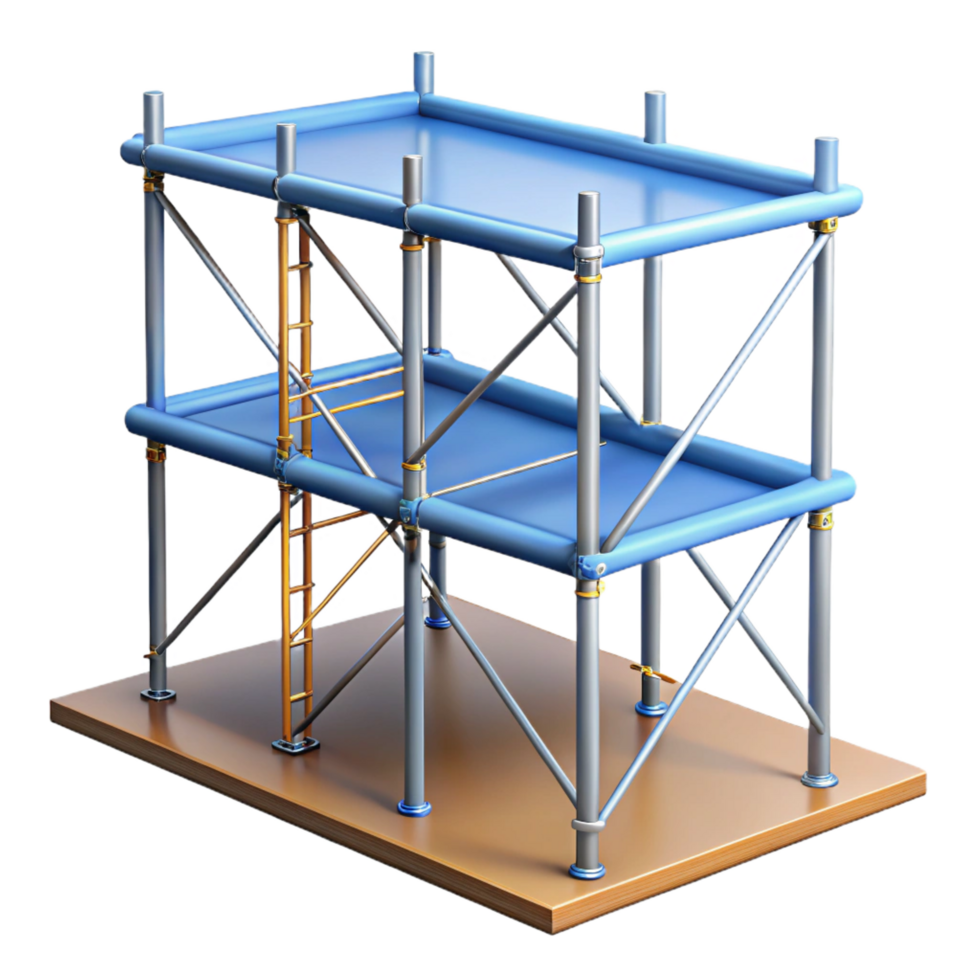 captivating melancholic classic Scaffolding section, NO BACKGROUND with Transparent Background. flawless png