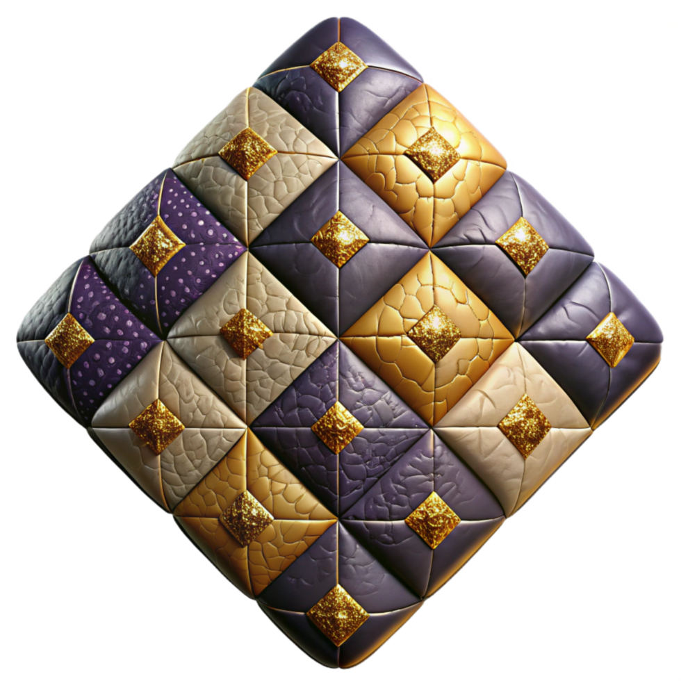 wonderful artistic Patchwork Quilt Pattern Cutout Rustic Charm premium png