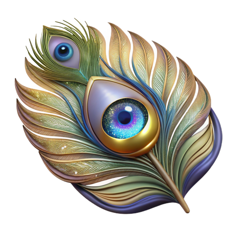 beautiful artistic Peacock Feather Eye Spot Symmetry Transparent detailed png
