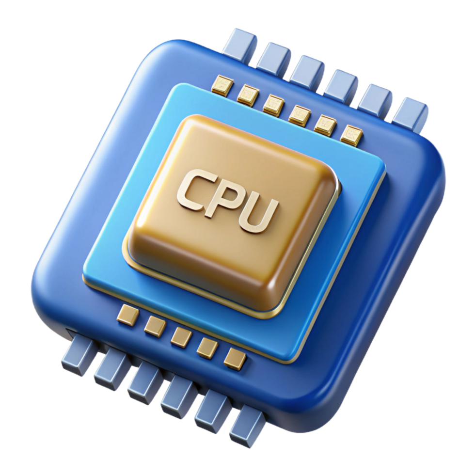 breathtaking distinctive CPU central processing unit computer hardware NO BACKGROUND with Transparent Background. png