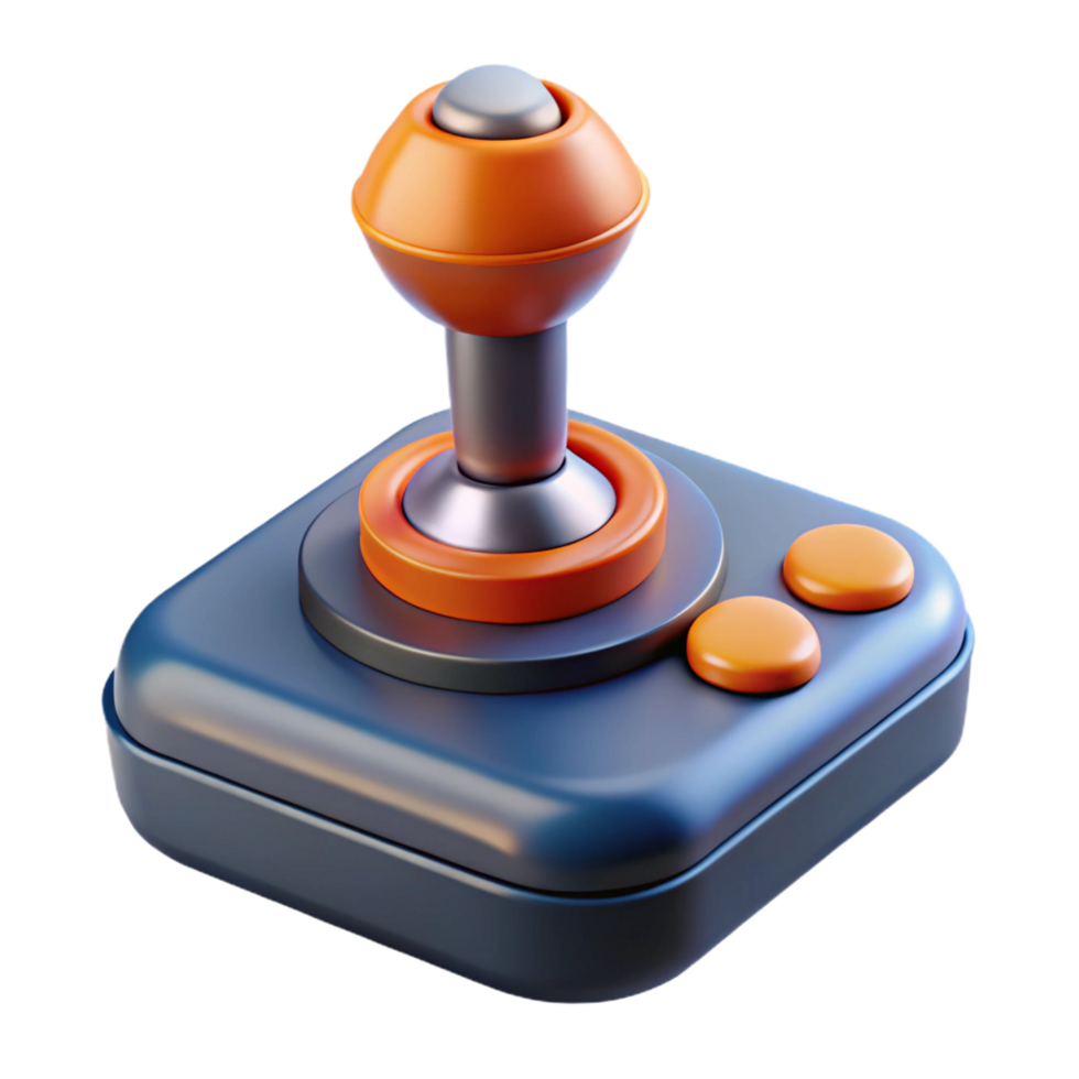 dazzling dreamy coastal Joystick gaming controller flight simulator input device NO BACKGROUND with Transparent Background. museum quality png