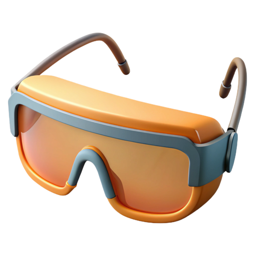 dramatic mysterious contemporary Safety glasses, NO BACKGROUND with Transparent Background. 8K png