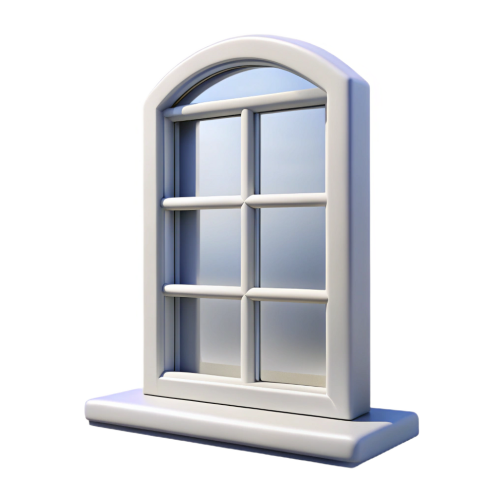 distinguished creative Window frame, white, NO BACKGROUND with Transparent Background. gallery standard png