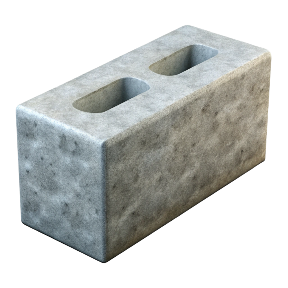 dramatic iconic Concrete block, gray, NO BACKGROUND with Transparent Background. png