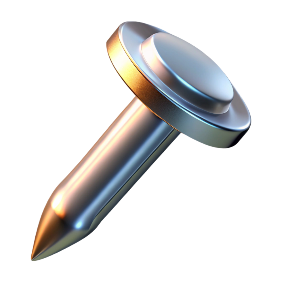 coveted classic Nail, steel, NO BACKGROUND with Transparent Background. high quality png