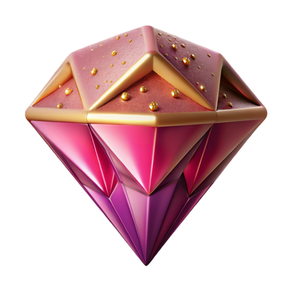 elegant rustic Pink Diamond Shape Cutout with Shadow original png