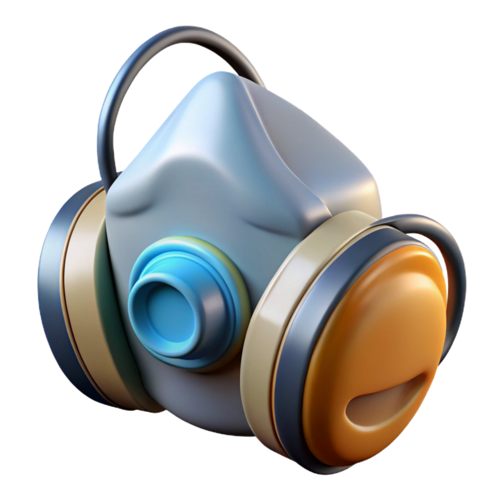 dazzling calm gothic Dust mask, NO BACKGROUND with Transparent Background. masterfully captured png
