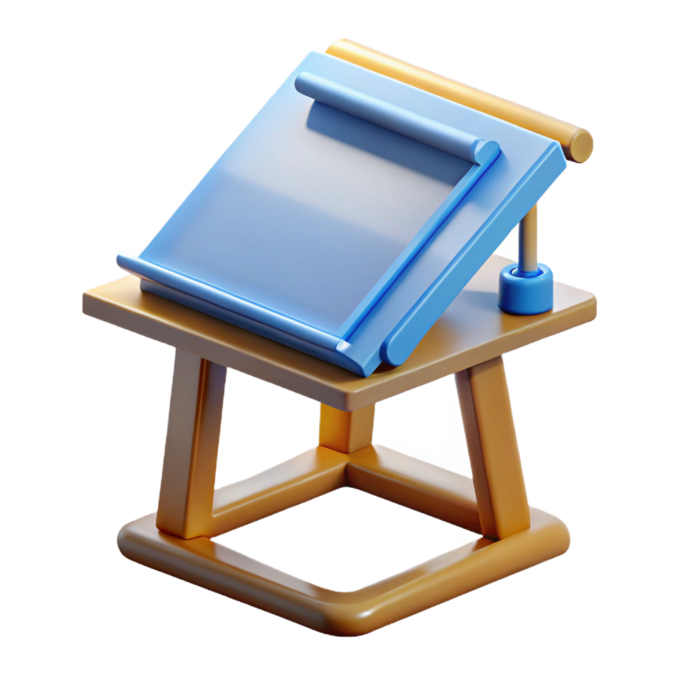 acclaimed victorian Drafting table, NO BACKGROUND with Transparent Background. high resolution png