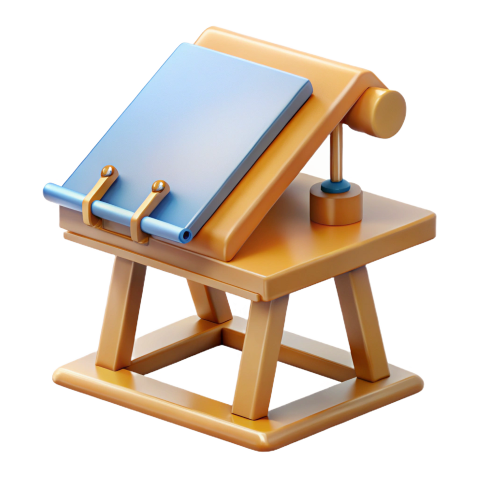 dreamy majestic Drafting table, NO BACKGROUND with Transparent Background. top-tier png