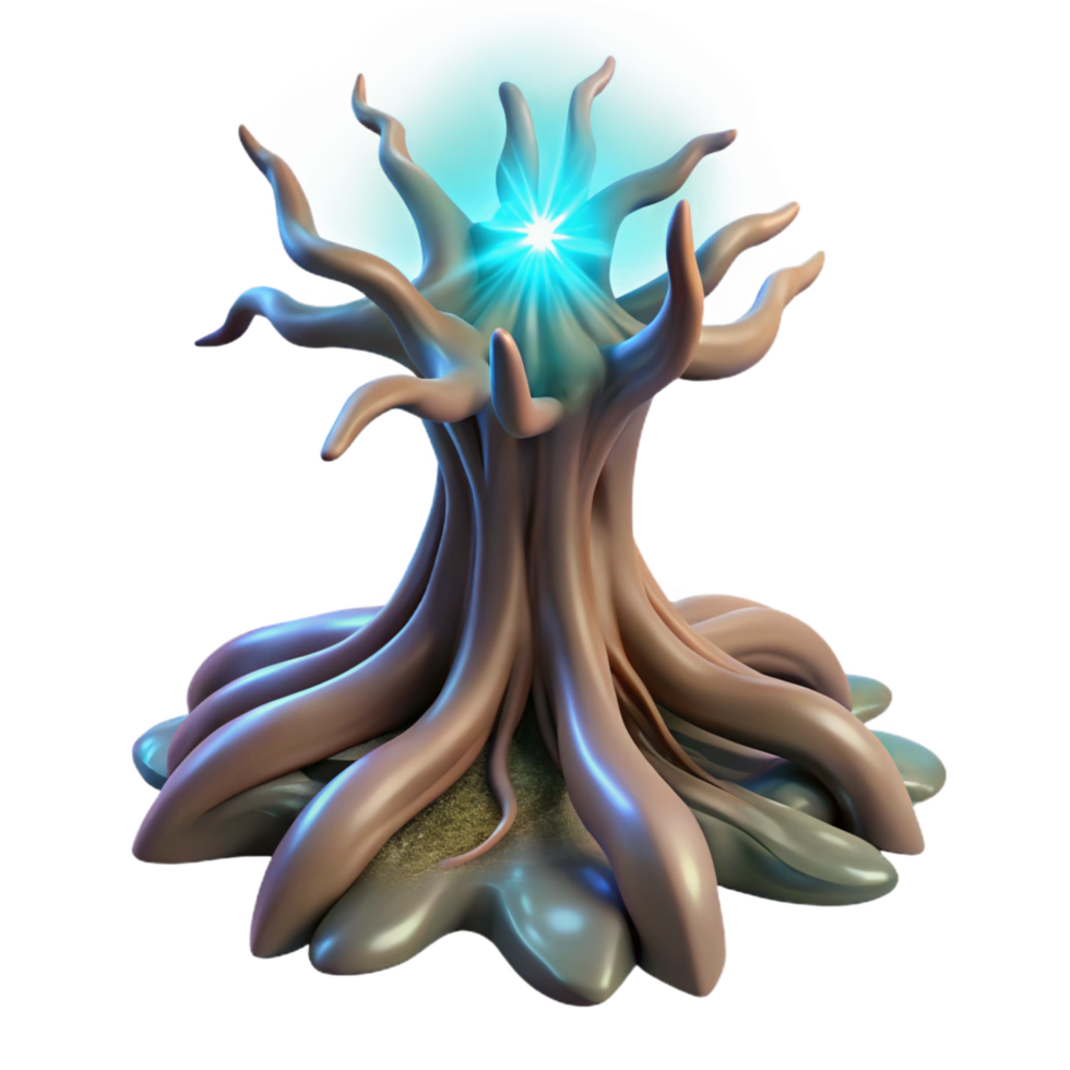 elegant victorian A single, ancient, gnarled tree root, pulsing with magical energy. NO BACKGROUND with Transparent Background. authentic png
