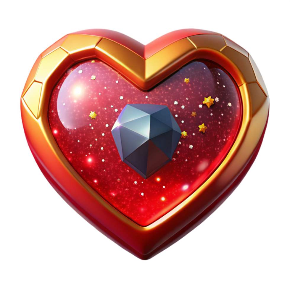impressive traditional Pixel Art Heart Shape Red Color Transparent Background exclusive png