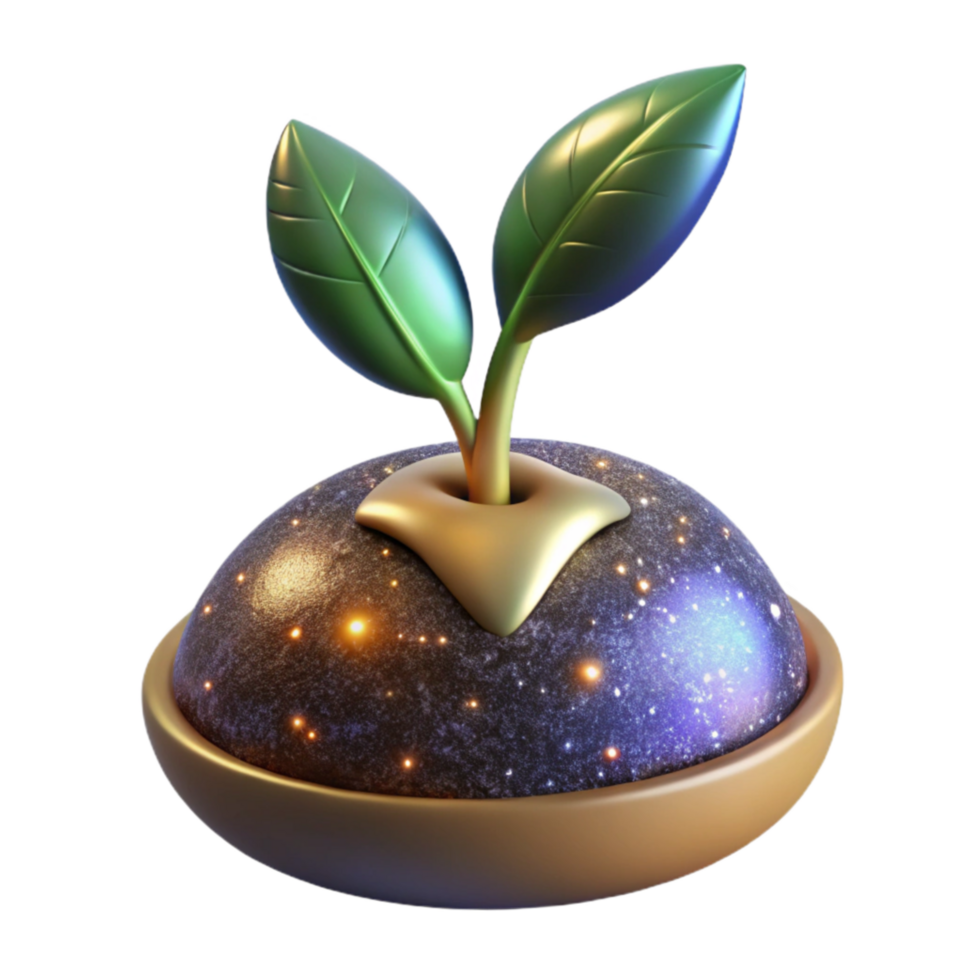 wonderful rustic Plant Seed Germinating Timelapse Isolated on Transparent Background professional png