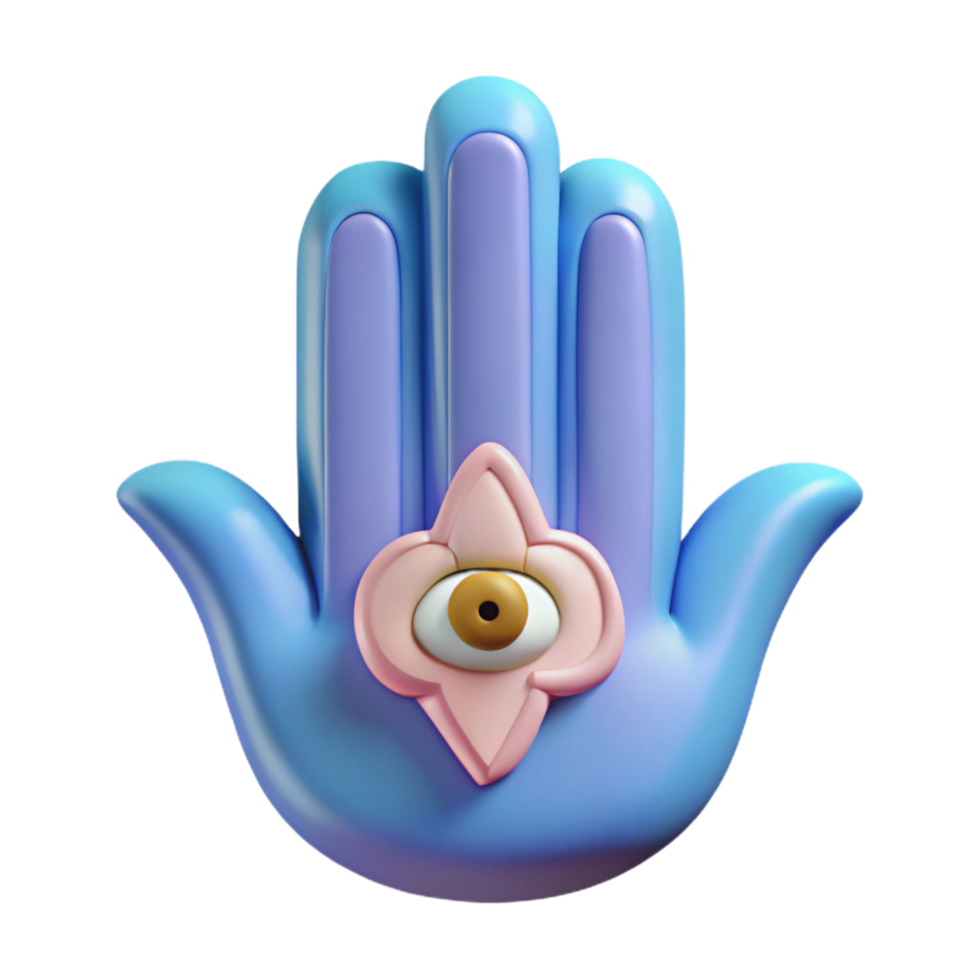 alluring harmonious art deco Hamsa Hand, amulet for protection NO BACKGROUND with Transparent Background. exclusive png